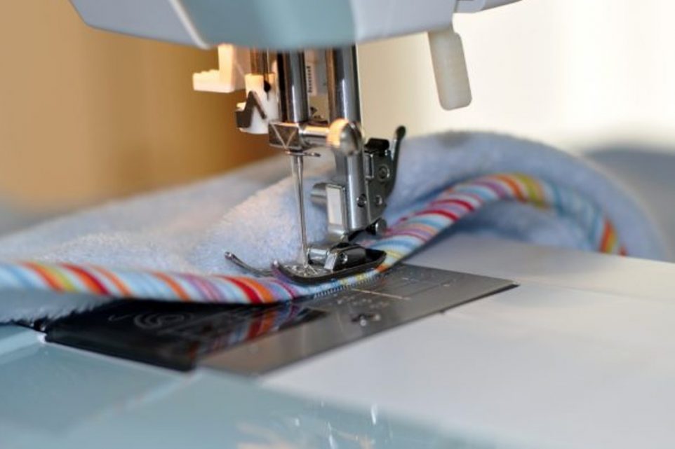 Sewing machine and blanket