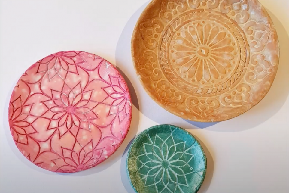 paper clay plates