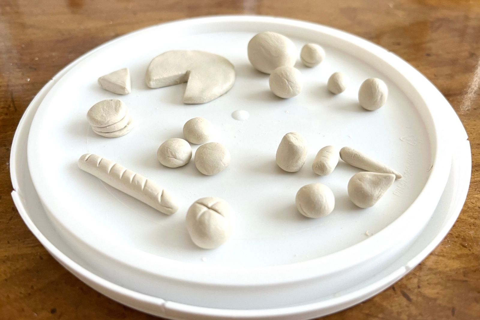 Mini air-dry clay food